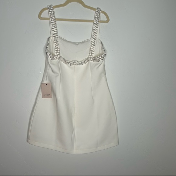 NWT Odd Muse Off White Mini Dress with Faux Pear Trim Size XXXL 14 Bridal Shower - Picture 3 of 15